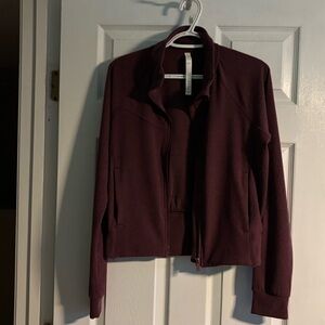 Rae Mode Rib Brushed Full Zip Crop Jacket